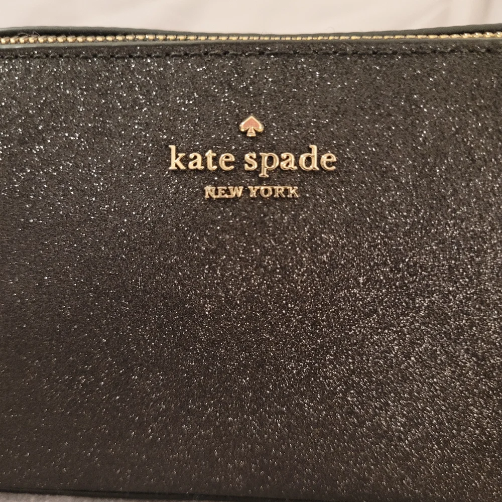Kate Spade Shimmy Glitter Small Cosmetic Case - New!